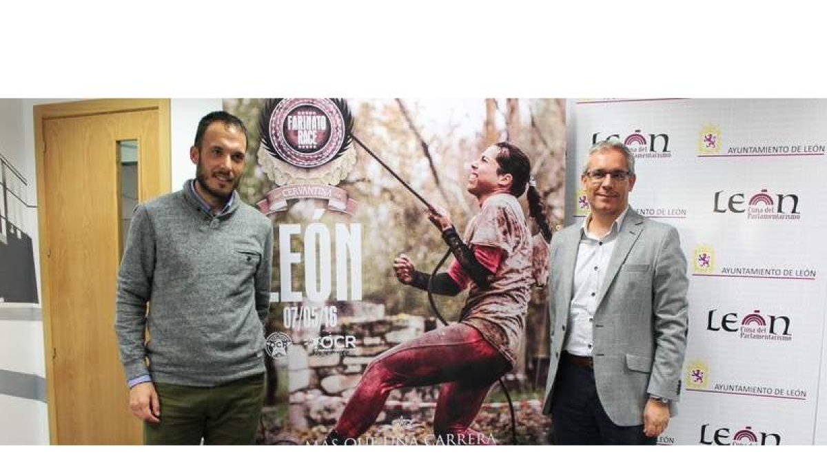 Morán y López Benito en la presentación de la Farinato Race. DL