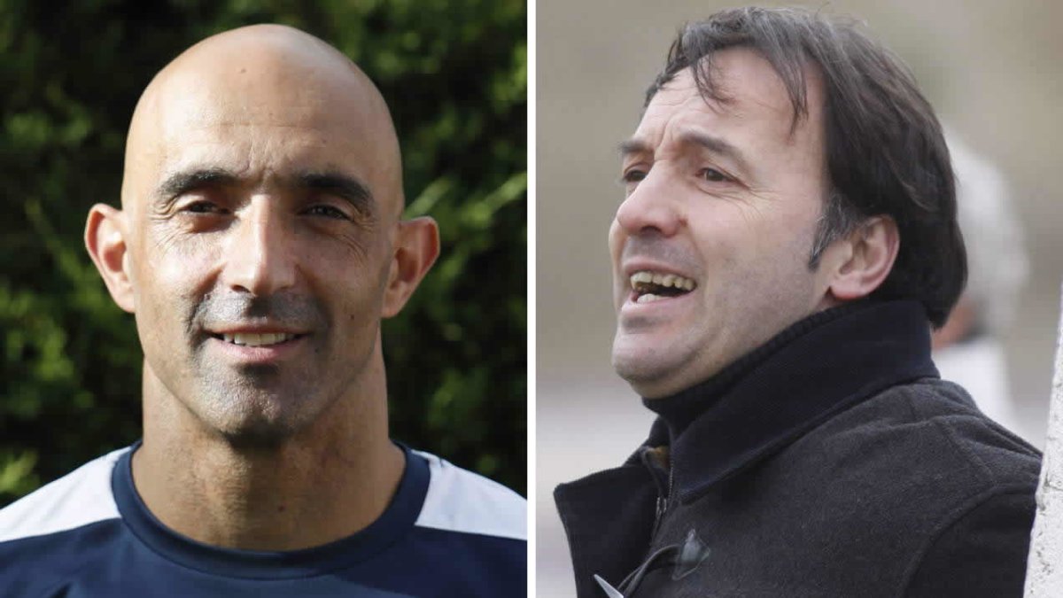 Carlos Delgado, a la izquierda, y Cabello llevarán las riendas de La Bañeza hasta final de temporada.JESÚS
