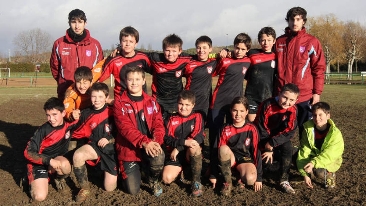 Formación del equipo del Ejido C que milita en la categoría alevín.