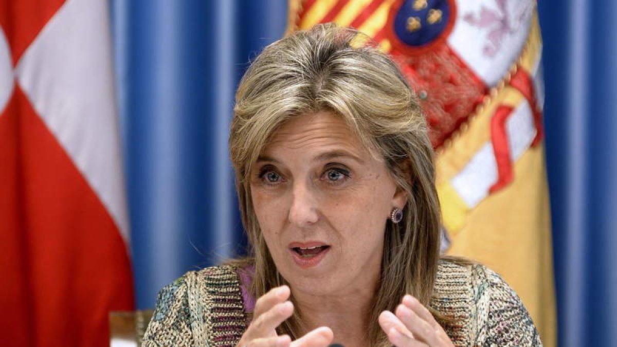 María José Salgueiro, ayer, en la rueda de prensa que ofreció sobre los Presupuestos.