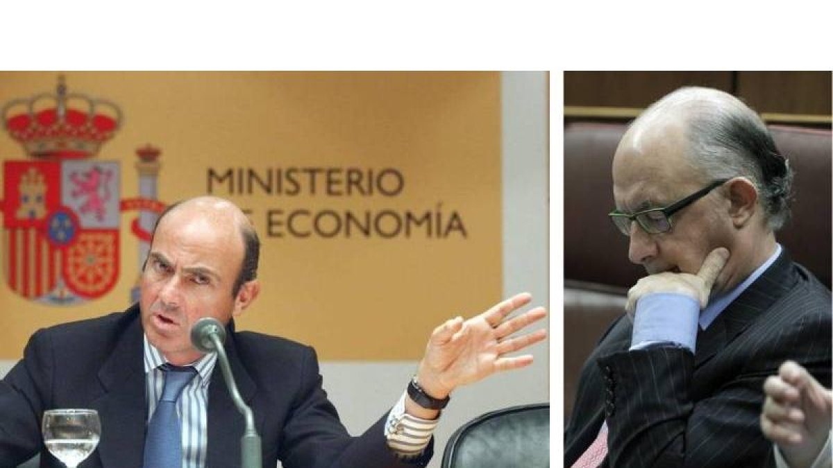 Luis de Guindos y Cristóbal Montoro.