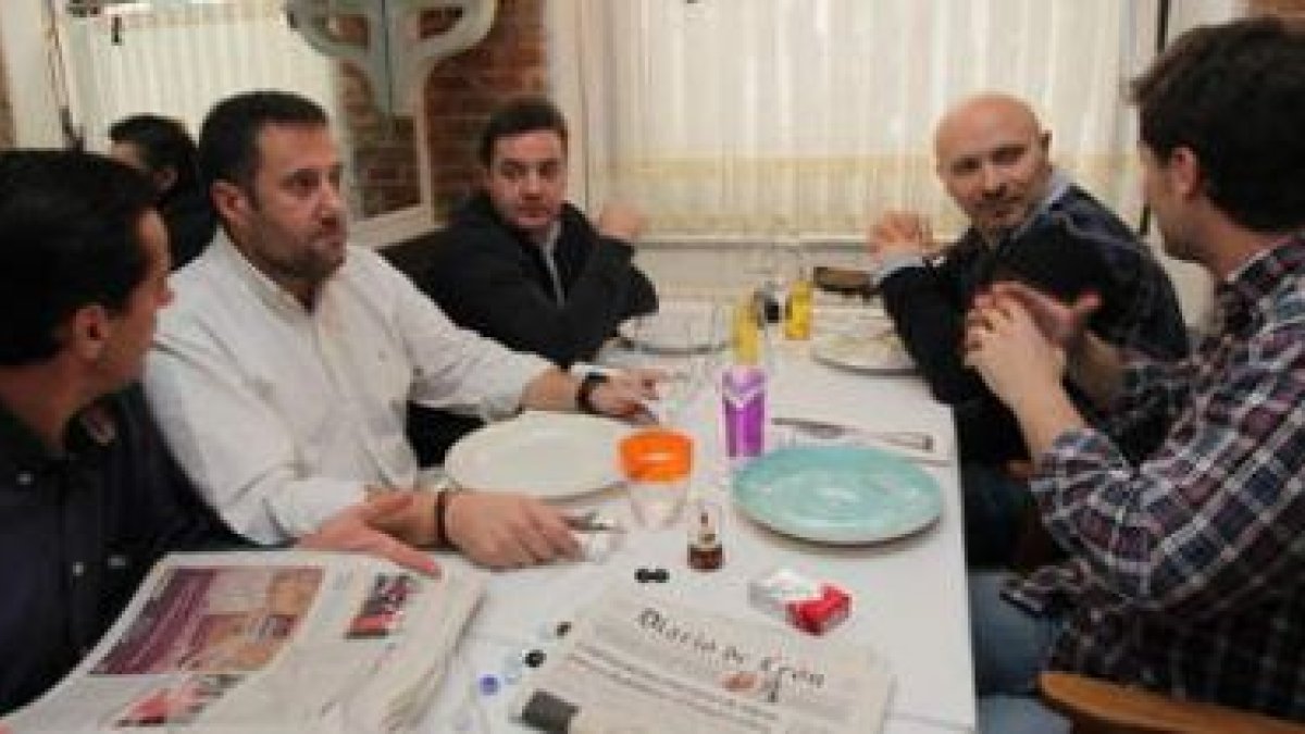 Ángel Fraguas, Carlos Pollán, Georgino Fernández, Miguel Ángel Tranca y Sergio Cancelo Anuncibay