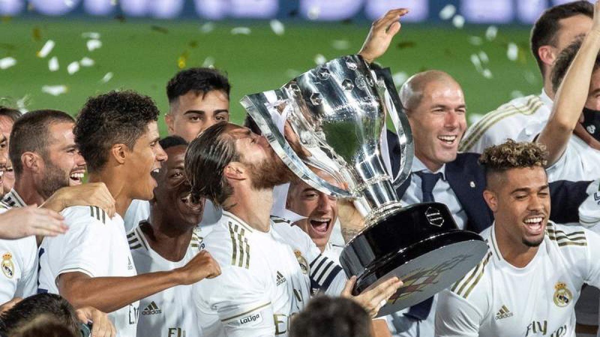El Real Madrid vuelve a ganar valor de mercado tras conquistar el título de Liga. RODRIGO JIMÉNEZ