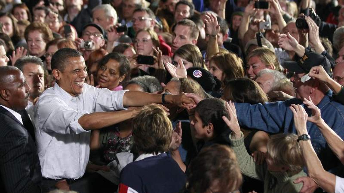El presidente de Estados Unidos, Barack Obama, en un acto electoral en Ohio.
