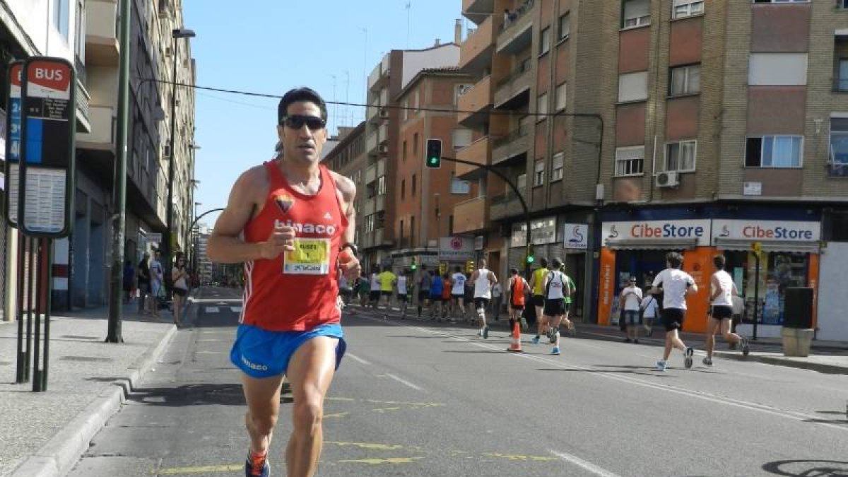 Eliseo Martín, durante un tramo de la carrera.