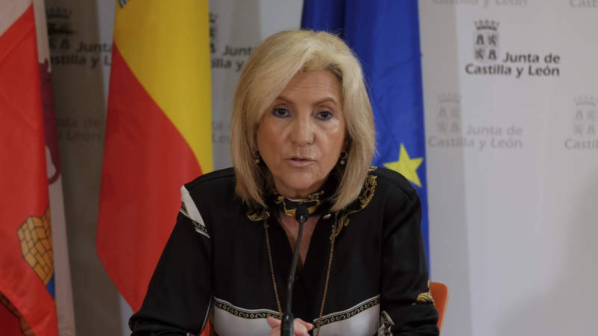 La consejera de Sanidad, Verónica Casado, durante la comparecencia telemática que ofreció ayer. JCYL