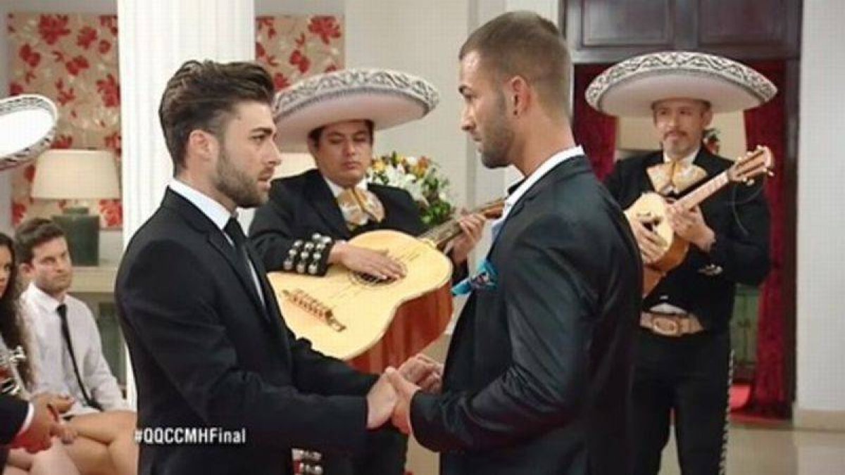Vicente y Sandro, en la final de '¿Quién quiere casarse con mi hijo?'.