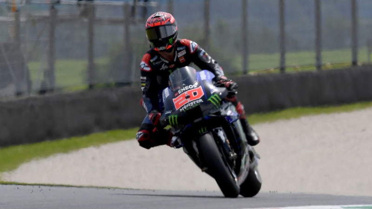 Fabio Quartararo ‘voló’ en los cronometrados de Mugello. GIOVANNINI