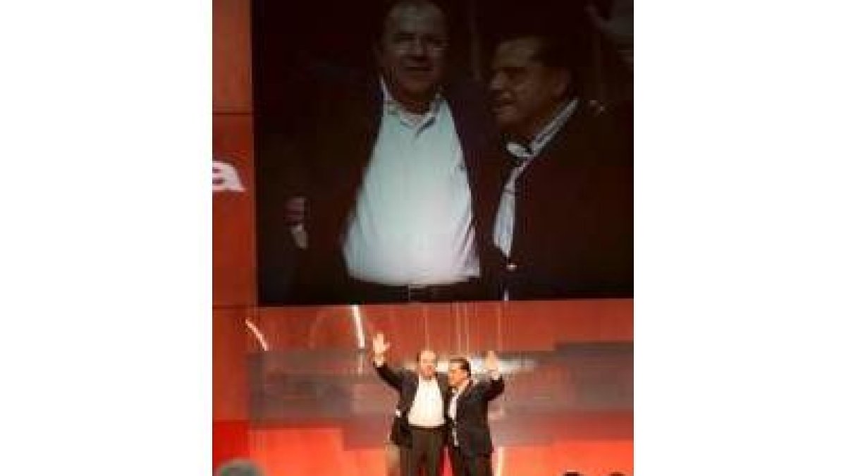 Herrera y Amilivia derrocharon muestras de cariño