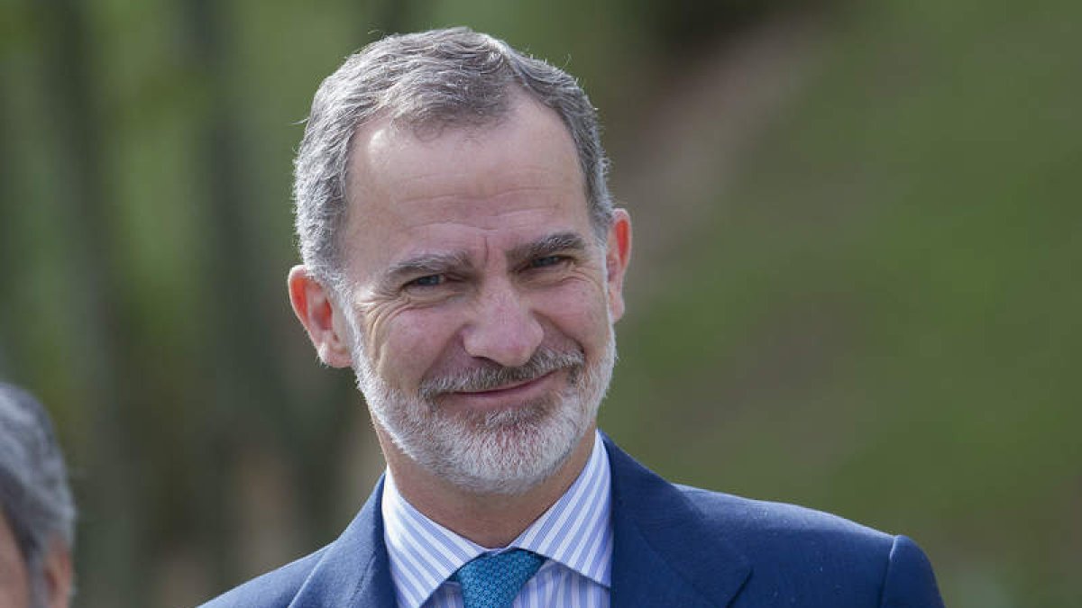El rey Felipe VI, este lunes en la inauguración en la Ciudad de la Justicia de Vigo. SALVADOR SAS / EFE