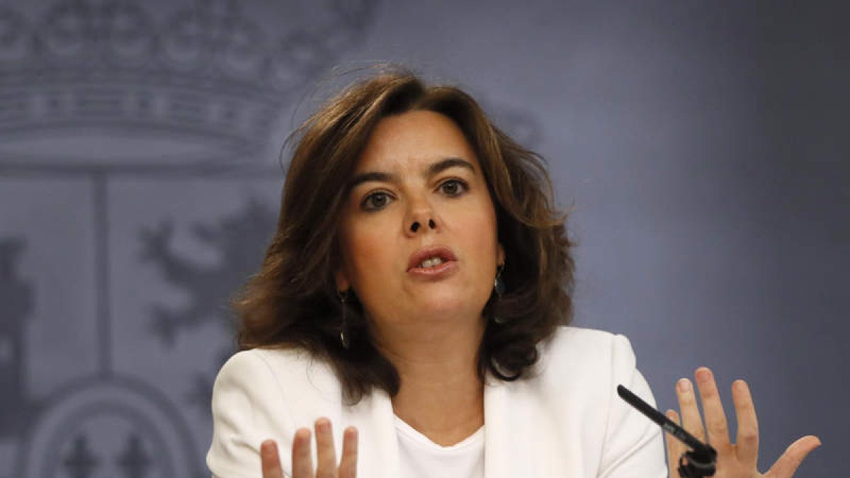 La vicepresidenta del Gobierno en funciones, Soraya Sáenz de Santamaría. JUAN CARLOS HIDALGO