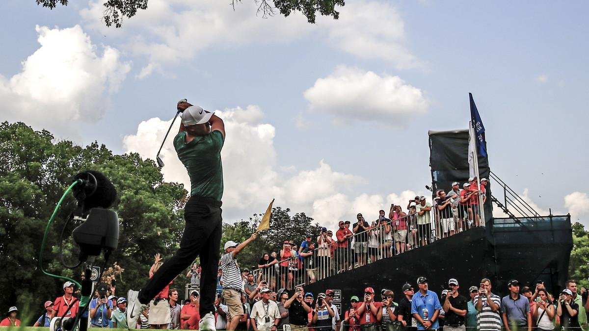 Brooks Koepka, en plena exhibición. /