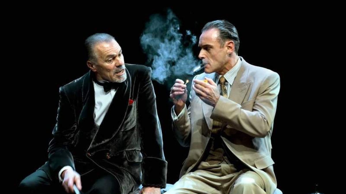 Miguel Ángel Solá y Daniel Freire, los dos únicos actores del montaje dirigido por Mario Gas ‘El veneno del teatro’.