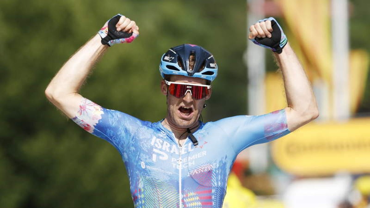 El canadiense Hugo Houle se impuso en la primera jornada pirenaica del Tour de Francia. YOAN VALAT