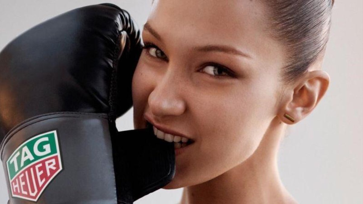 La modelo Bella Hadid, nueva imagen de la marca de relojes Tag Heuer.