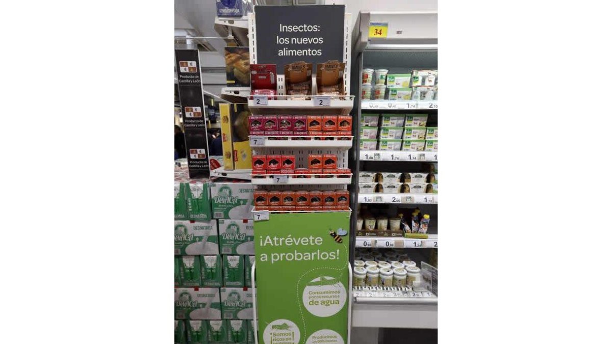 Insectos para consumo humano en Carrefour. MARCIANO PÉREZ.