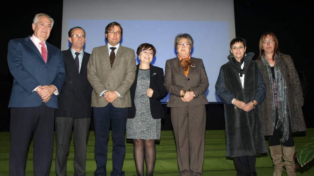 El presidente de la Diputación (tercero por la izquierda) entregó el galardón de Afadeva.