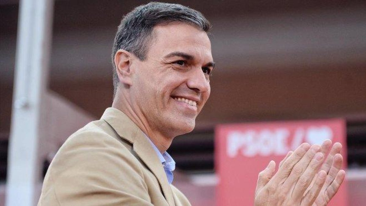 El presidente del Gobierno, Pedro Sánchez, en el acto organizado por el PSOE de Valladolid.