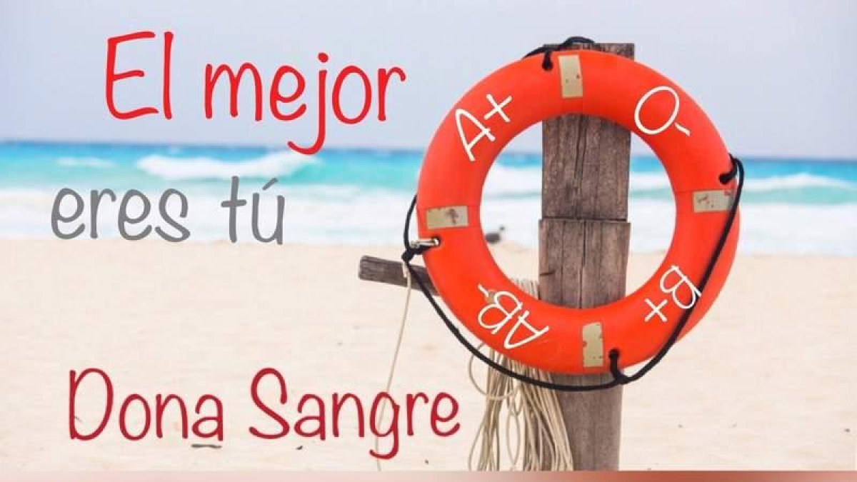 Cartel de la campaña de verano para donar sangre DL