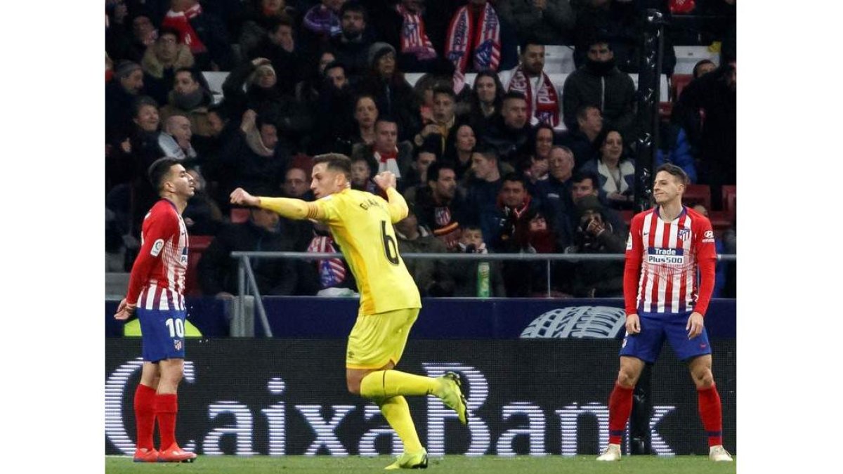 El Girona dio la sorpresa en el Wanda al eliminar al Atlético. LERENA