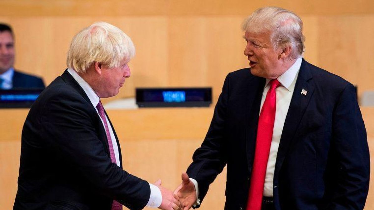 Boris Johnson y Donald Trump, en el 2017, en Nueva York.