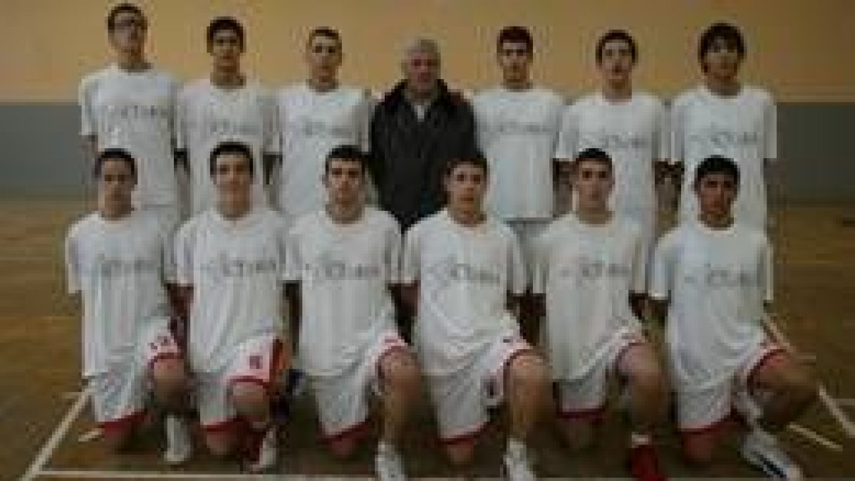 Formación del equipo del Colegio Leonés que milita en la categoría júnior autonómica