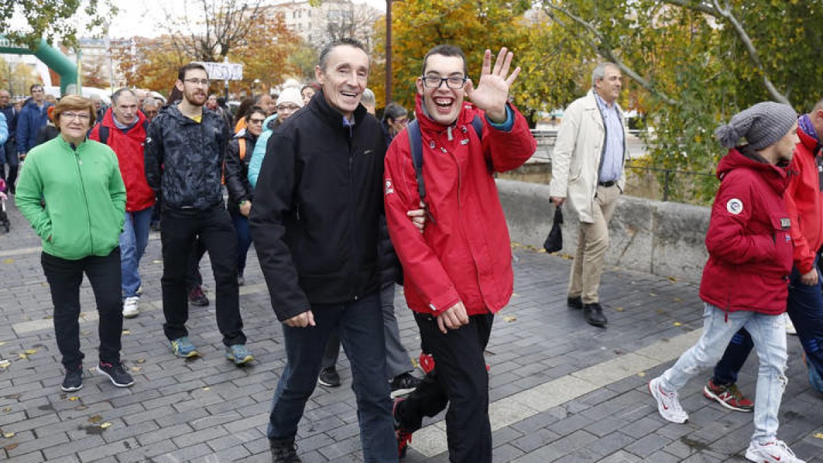 Gabriel se estrenó en la marcha. FERNANDO OTERO