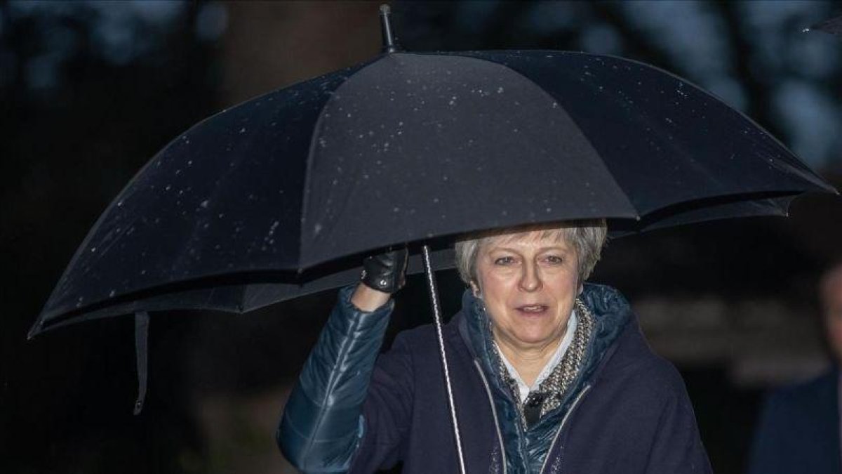 Theresa May ayer en Londres.