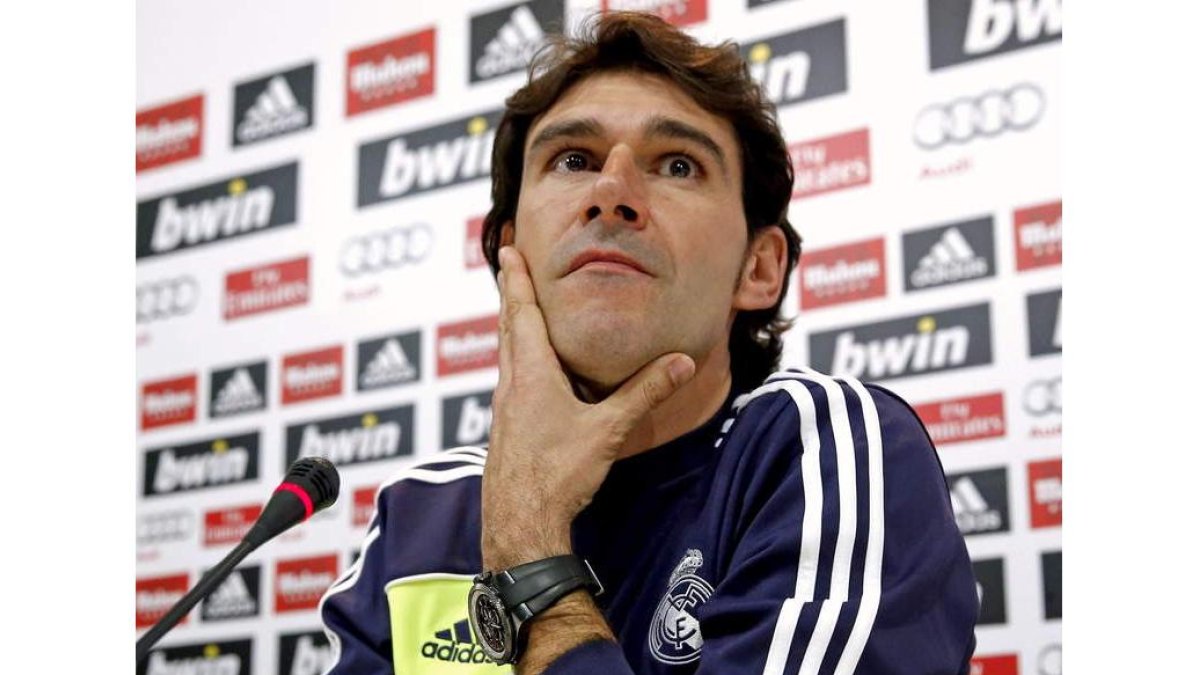 Karanka durante la rueda de prensa ofrecida en Valdebebas.