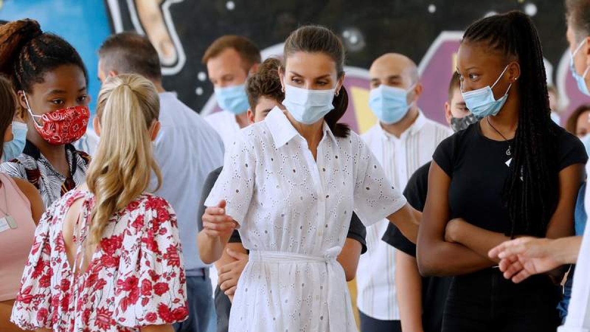 La reina y la princesa Leonor durante un acto en Palma. BALLESTEROS