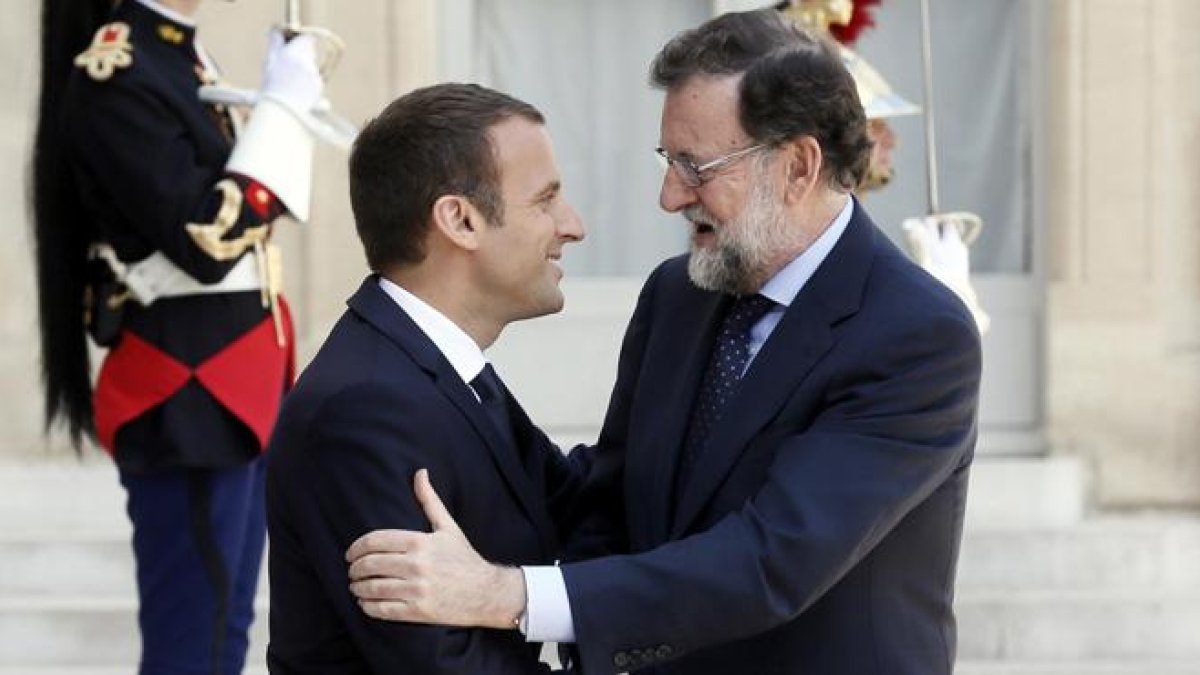 Macron junto a Rajoy