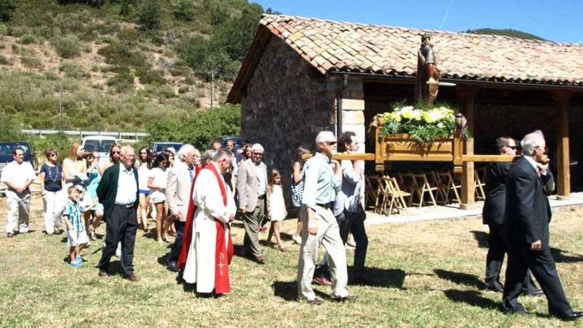 Una imagen de la procesión de santo Tirso, en la romería de principios de septiembre del año pasado.