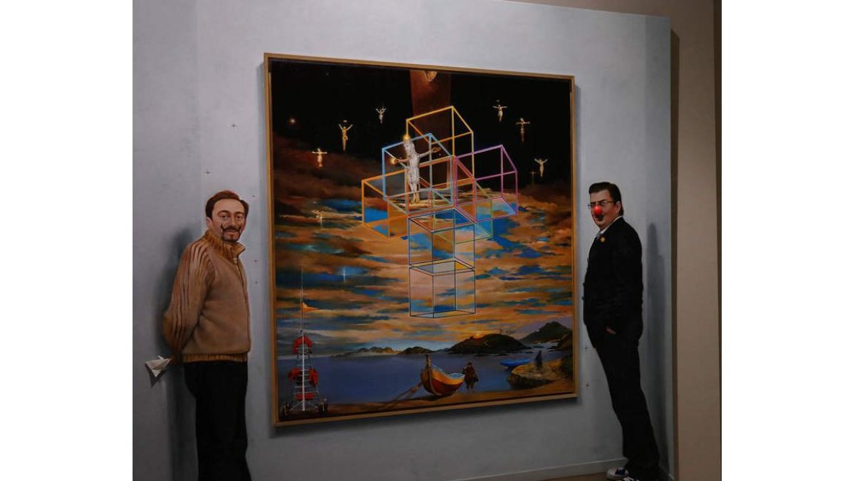 Una de las obras de la exposición en el Museo de León.
