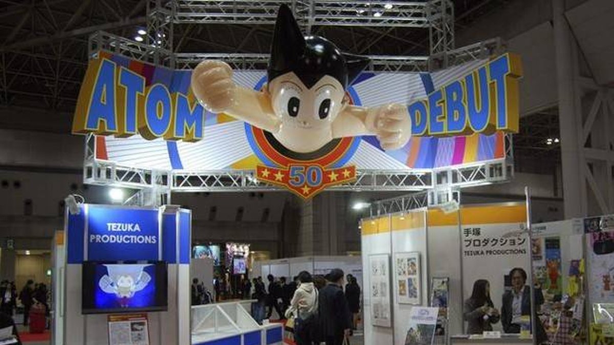 Imagen del 'stand' de 'Astro Boy' en la Feria Internacional de Anime de Tokio.