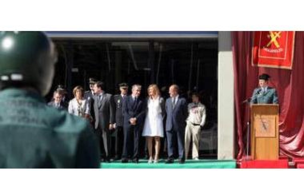 La consejera de Hacienda, Pilar del Olmo, ayer durante los actos del día de la patrona de la Guardia