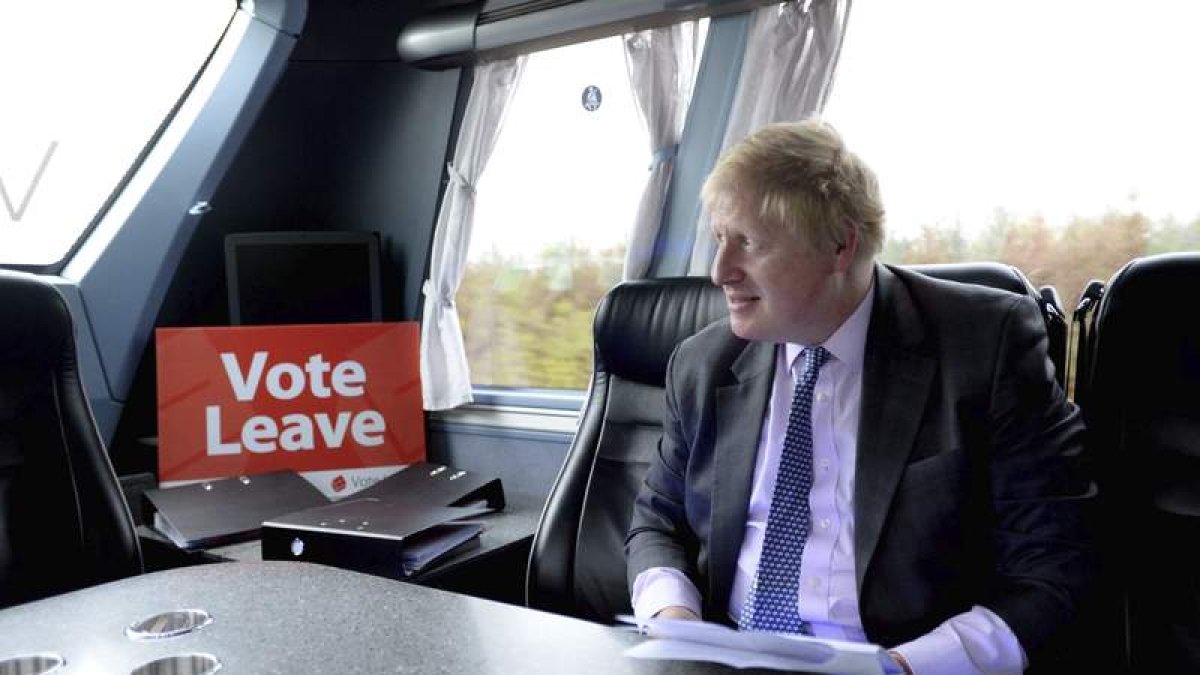 El ex alcalde de Londres Boris Johnson, durante su gira en apoyo al ‘Brexit’. EFE