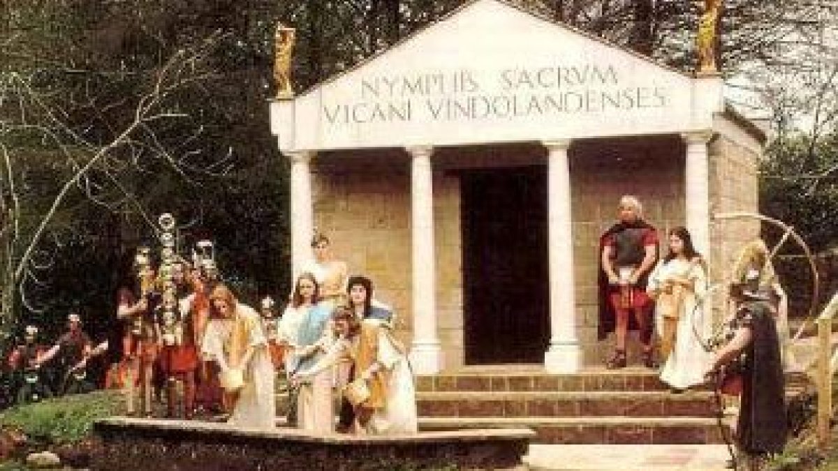 Escenificación de una ceremonia en el ninfeo de Vindolanda