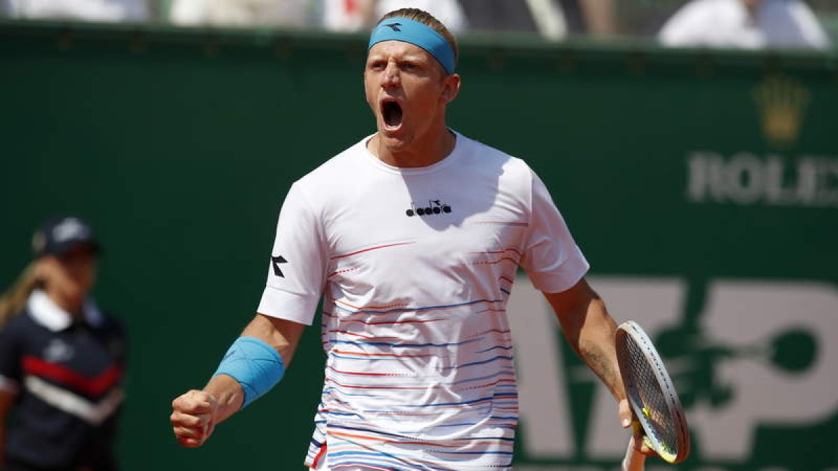 Davidovich celebra su triunfo frente a Dimitrov. NOGIER