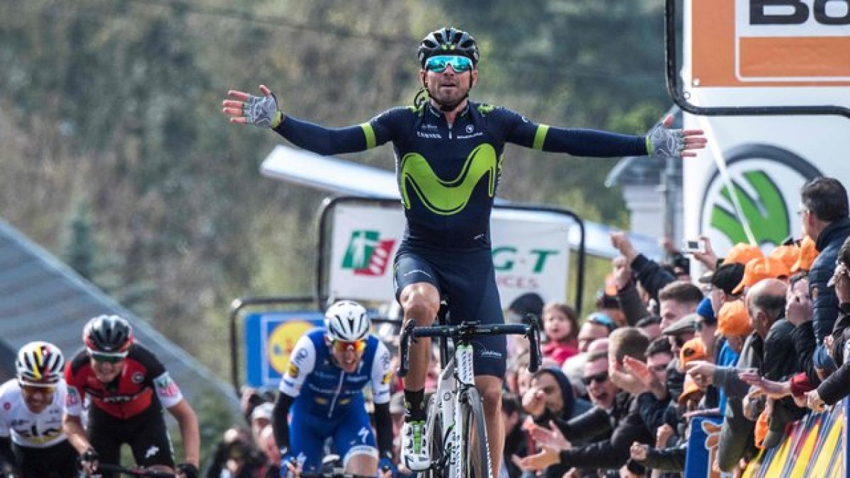 Alejandro Valverde, en su victoria del 2017.