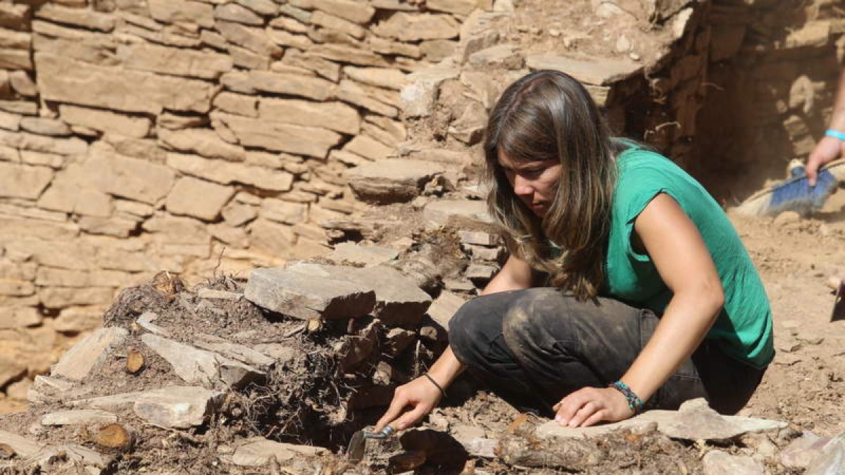 El campo de trabajo sacó a la luz el castro este verano. ANA F. BARREDO