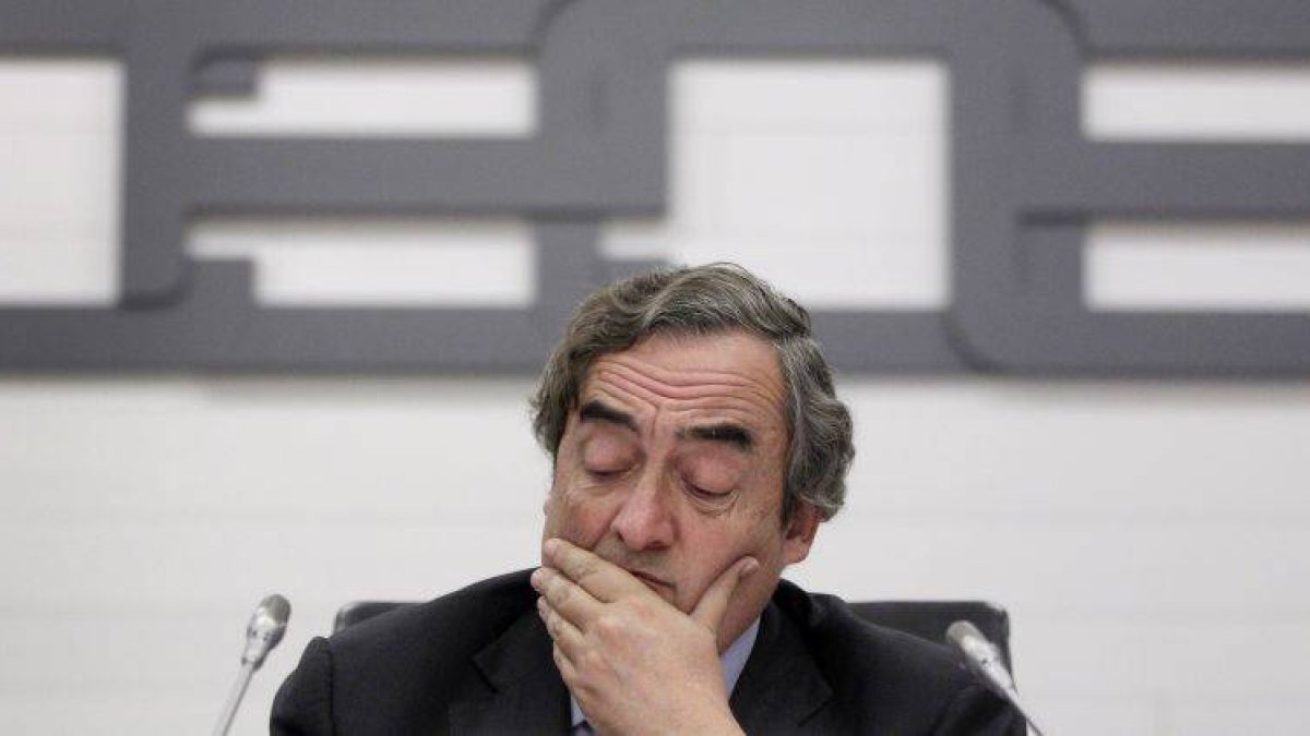 El presidente de la CEOE Juan Rosell.