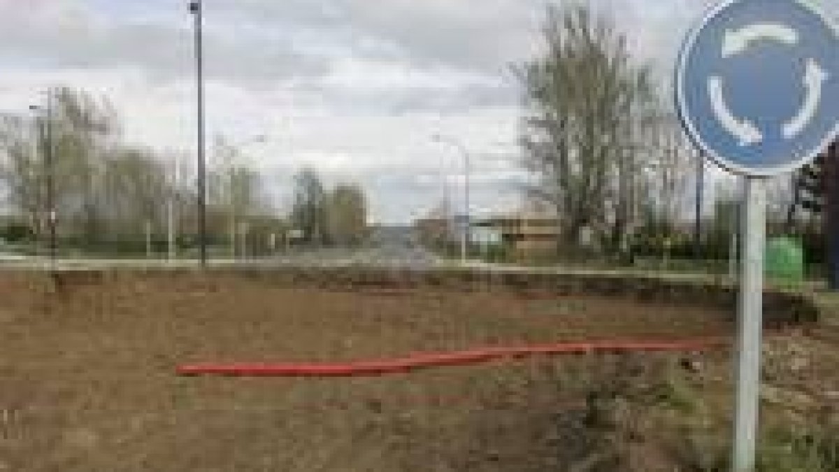 Glorieta donde ya se construye la primera gran fuente del municipio