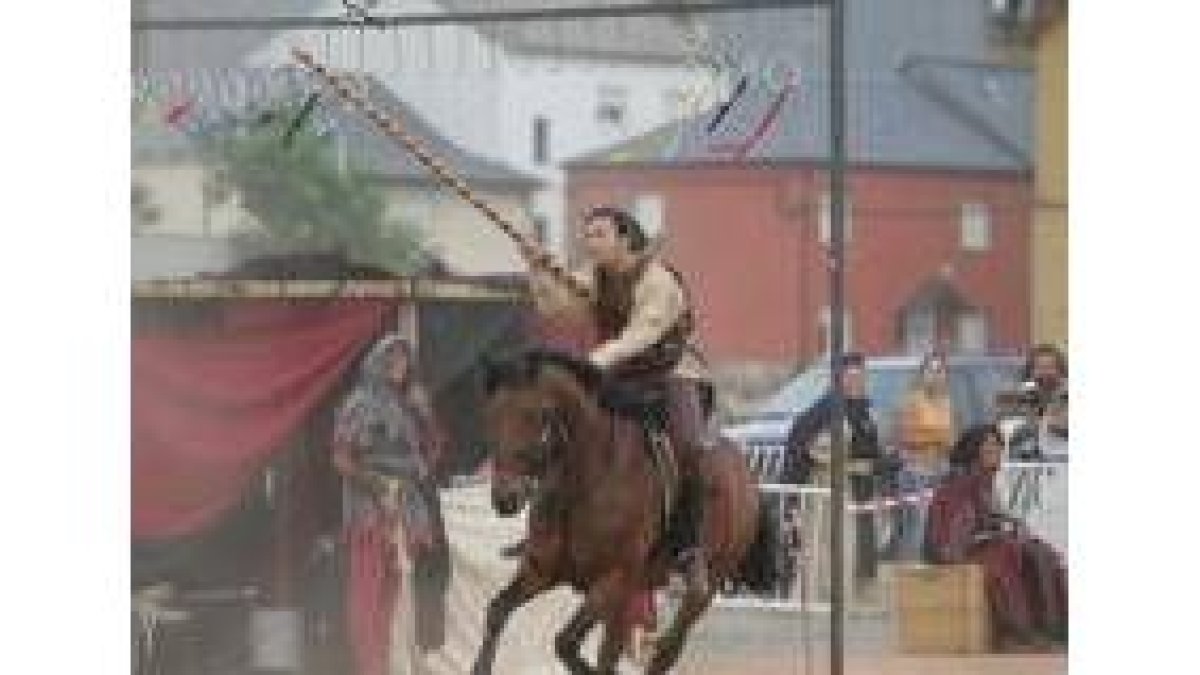 Uno de los momentos de las justas infantiles que tuvieron lugar en la tarde de ayer en Bembibre