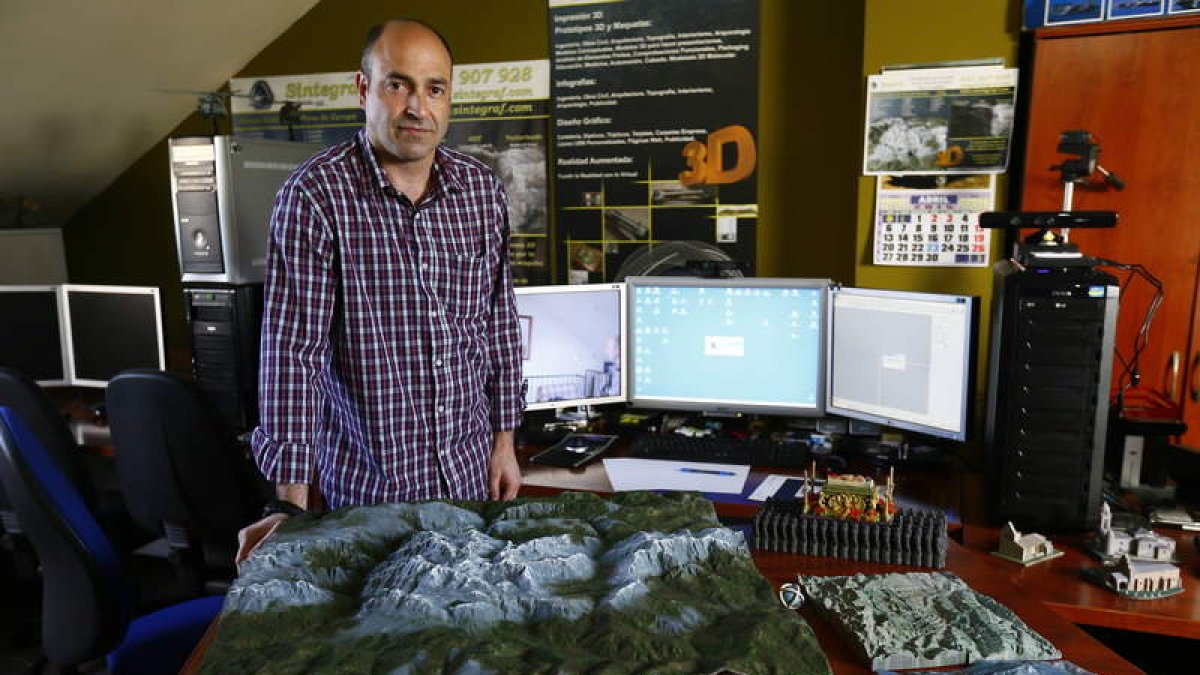 La maqueta del Macizo Central de Picos de Europa  reproduce con total exactitud cada una de las características de su orografía. Es una de las actividades de Sintegraf en sus propuestas de impresión en 3D.