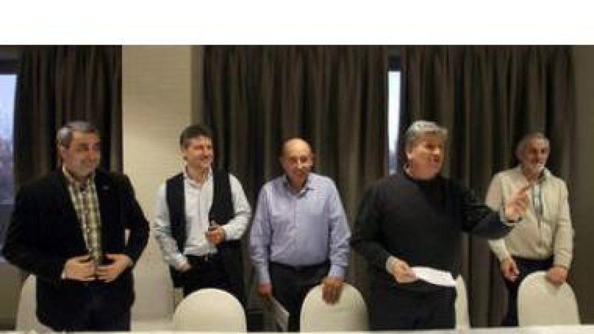 Miembros de la Alianza por la Unidad del Campo, ayer.