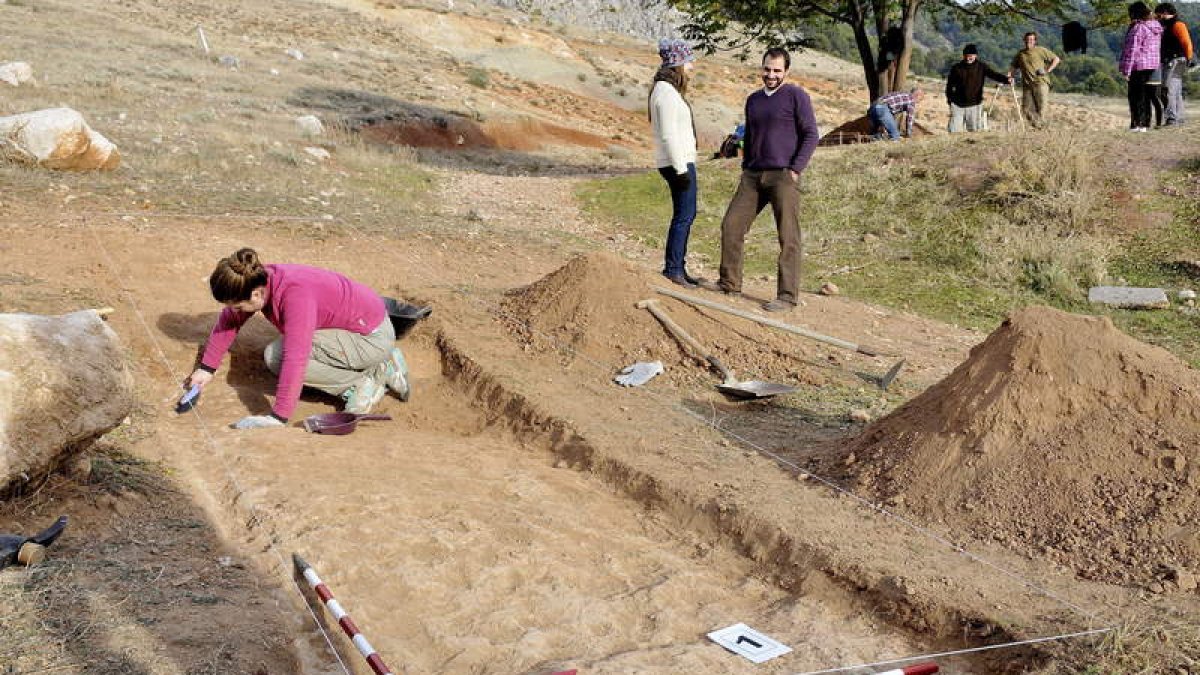 Labores de preparación del terreno para buscar fosas comunes en el municipio de Alfacar.