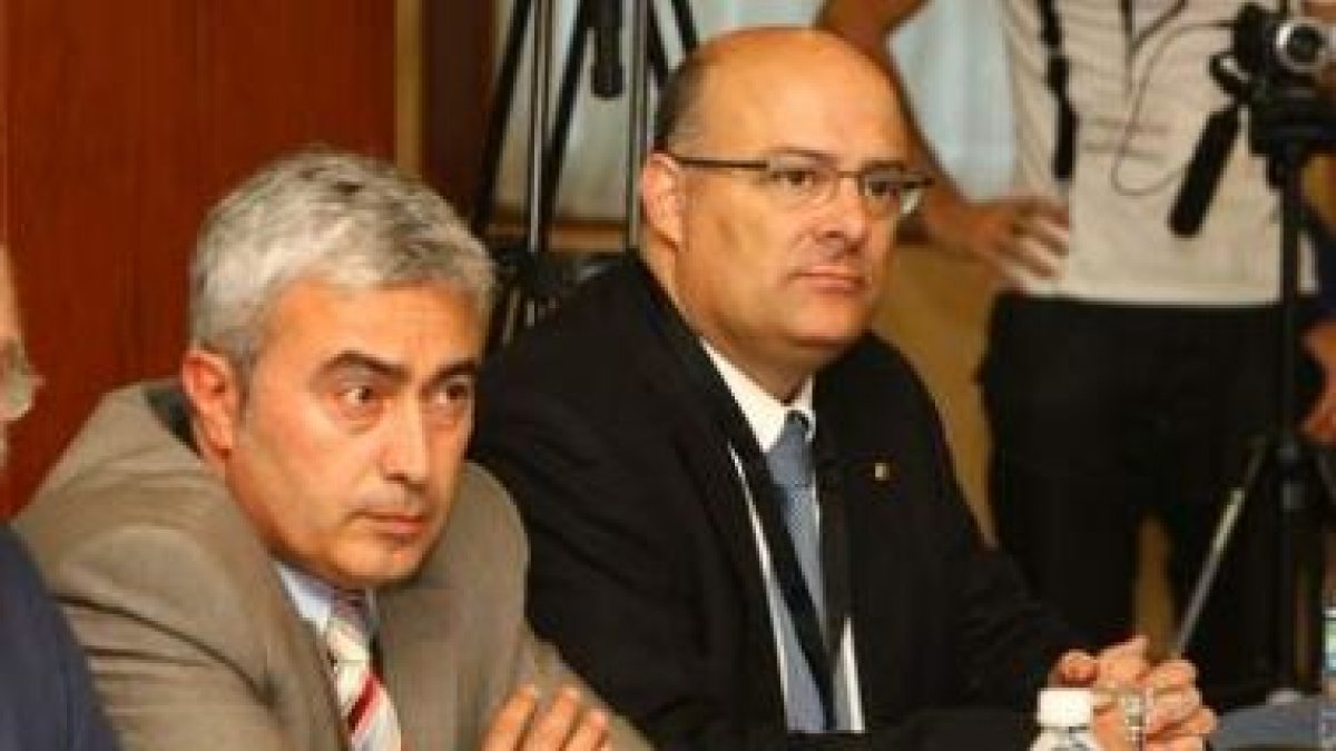 Josep Maria Matas y Lluís Corominas, en el acto.