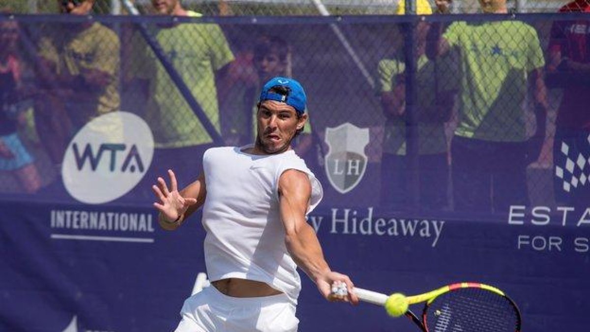 Rafael Nadal, este jueves, en Santa Ponça (Mallorca).