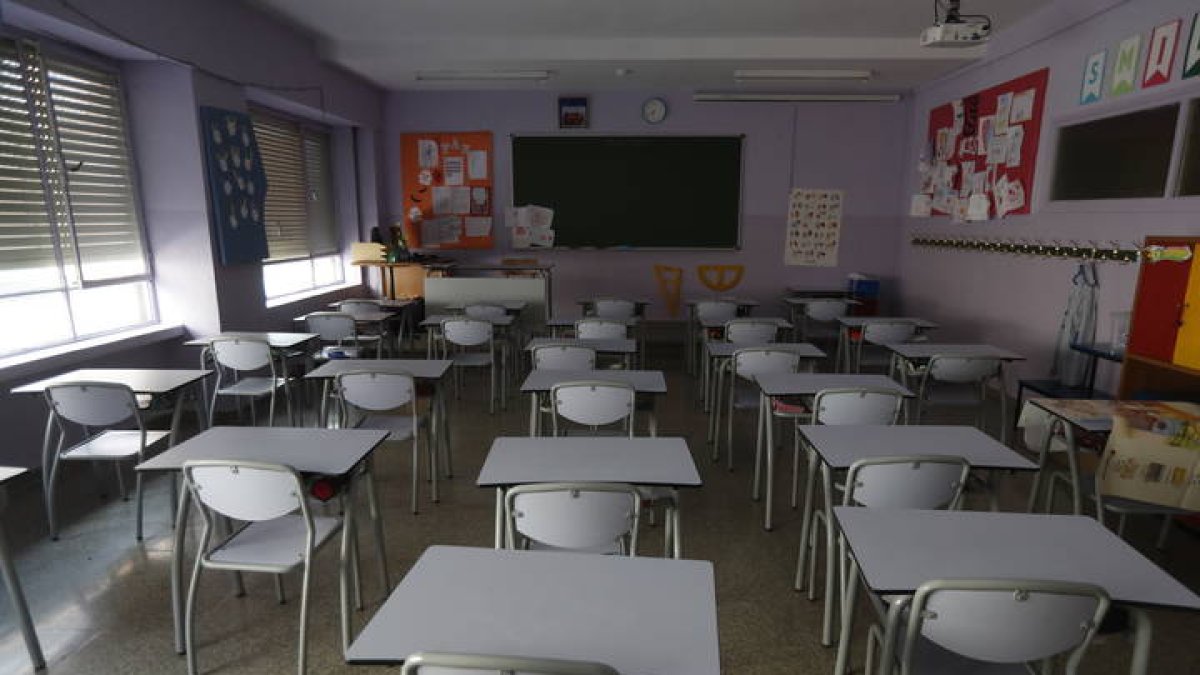 Aulas de un colegio de León. JESÚS F. SALVADORES