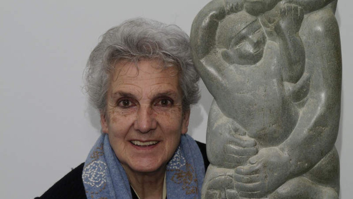 La artista astorgana Castorina Fe Francisco Diego.